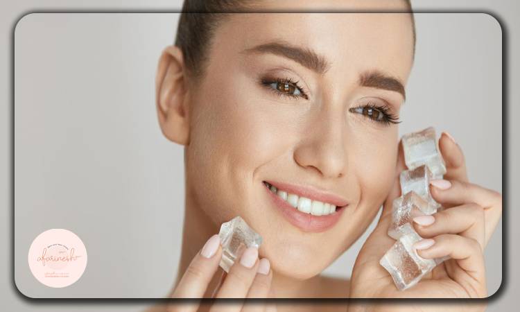 استفاده از یخ برای درمان افتادگی پلک