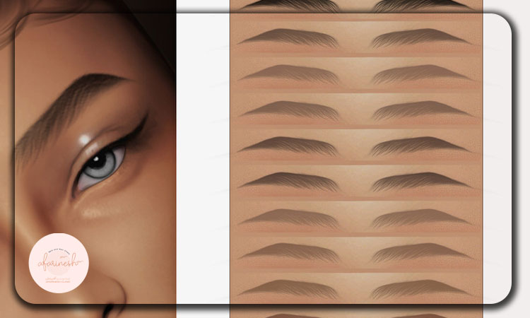 مدل صاف (Straight Eyebrow)